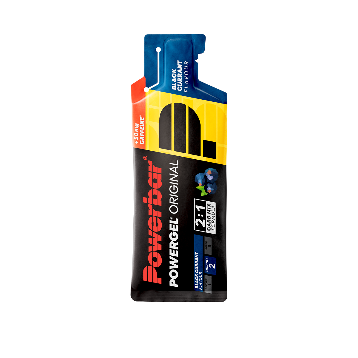POWERBAR PowerGel Original - 4 x 41 g - Black Currant (+ Koffein)