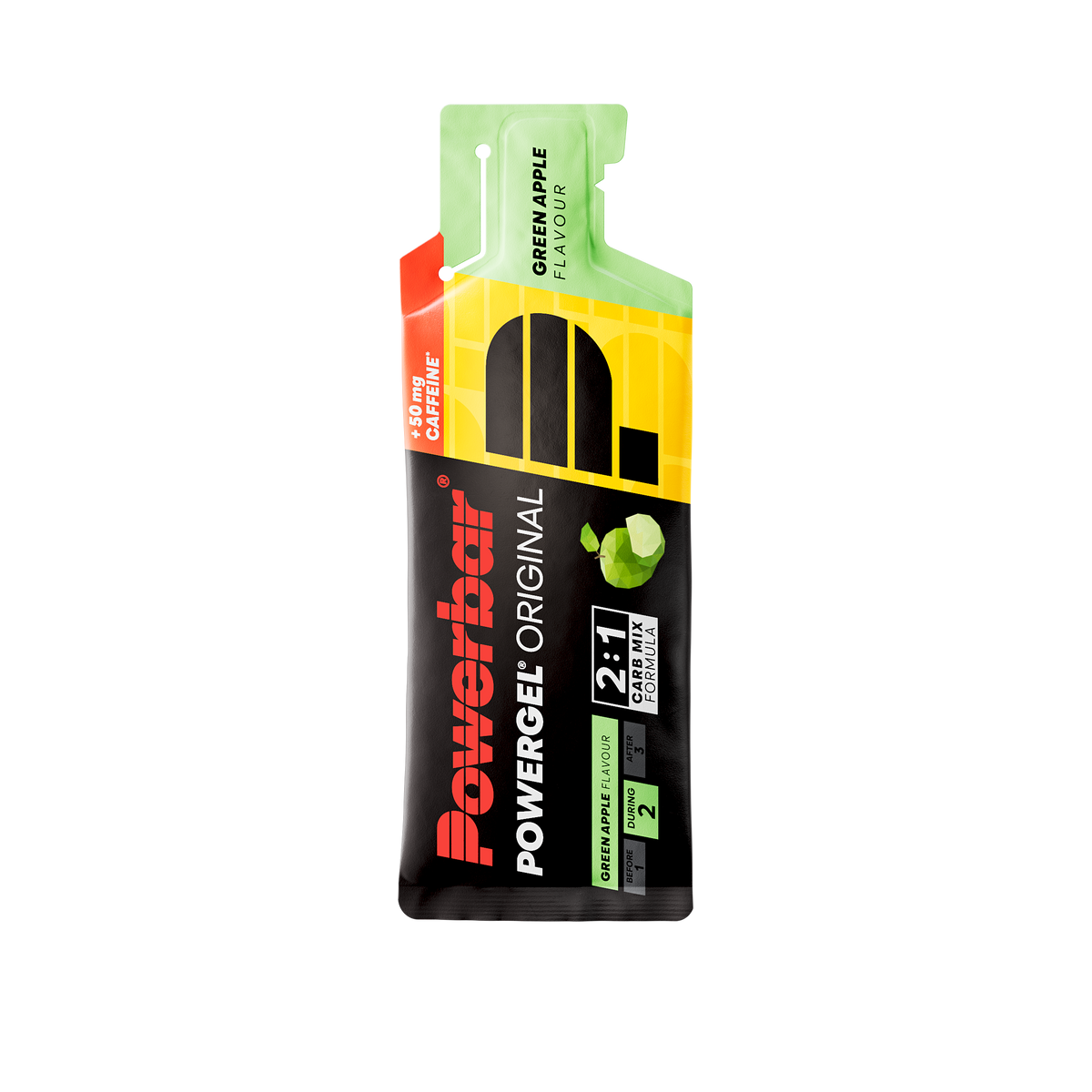 POWERBAR PowerGel Original - 4 x 41 g - Green Apple (+ Koffein)