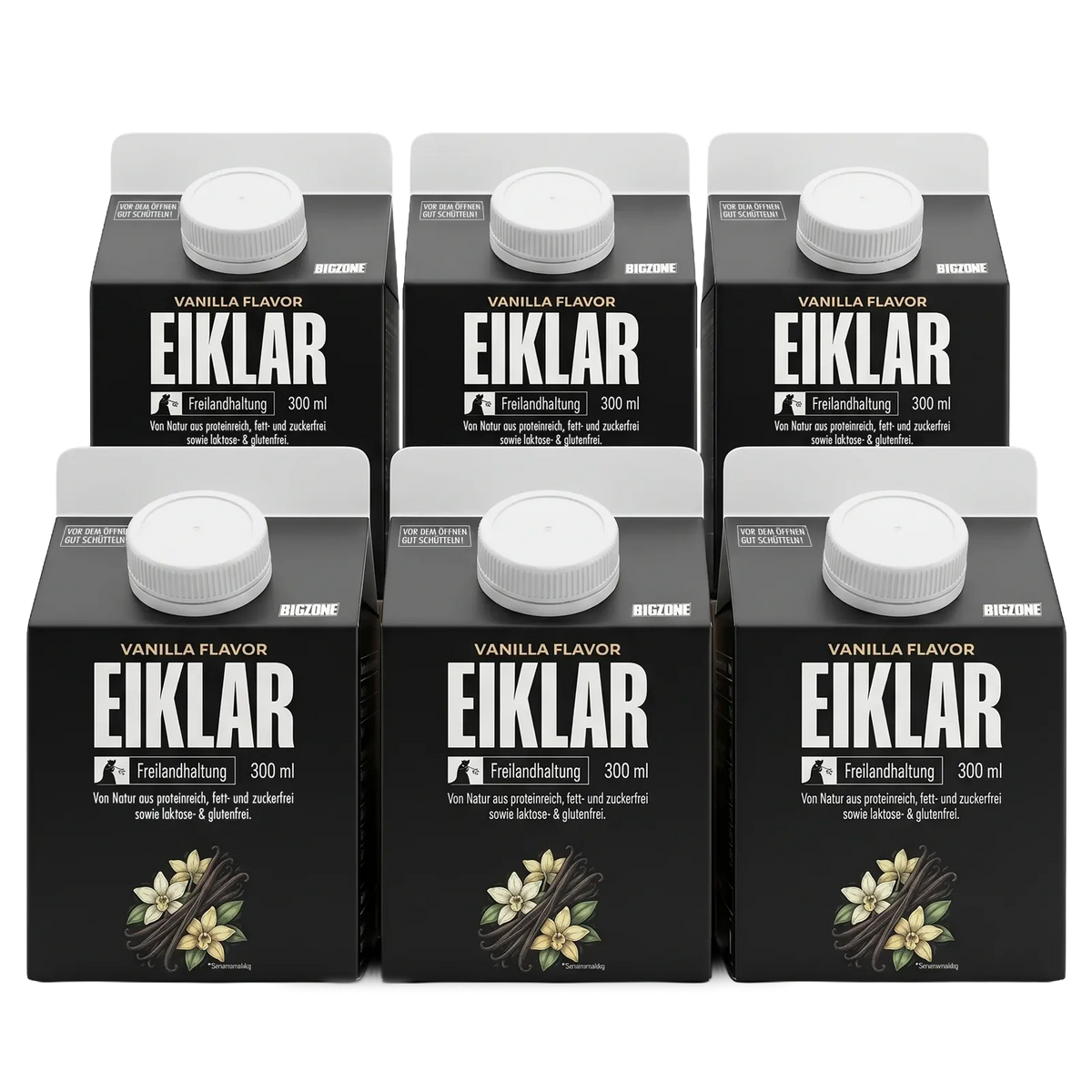 BIG ZONE Eiklar Ready 2 Drink - 6 x 300 g Vanille
