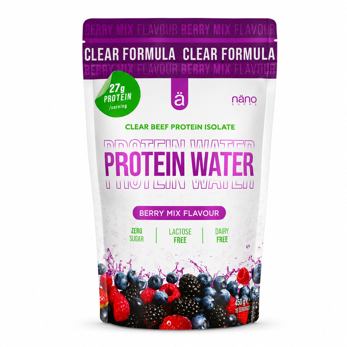 NANOSUPPS Protein Water 450 g Berry Mix