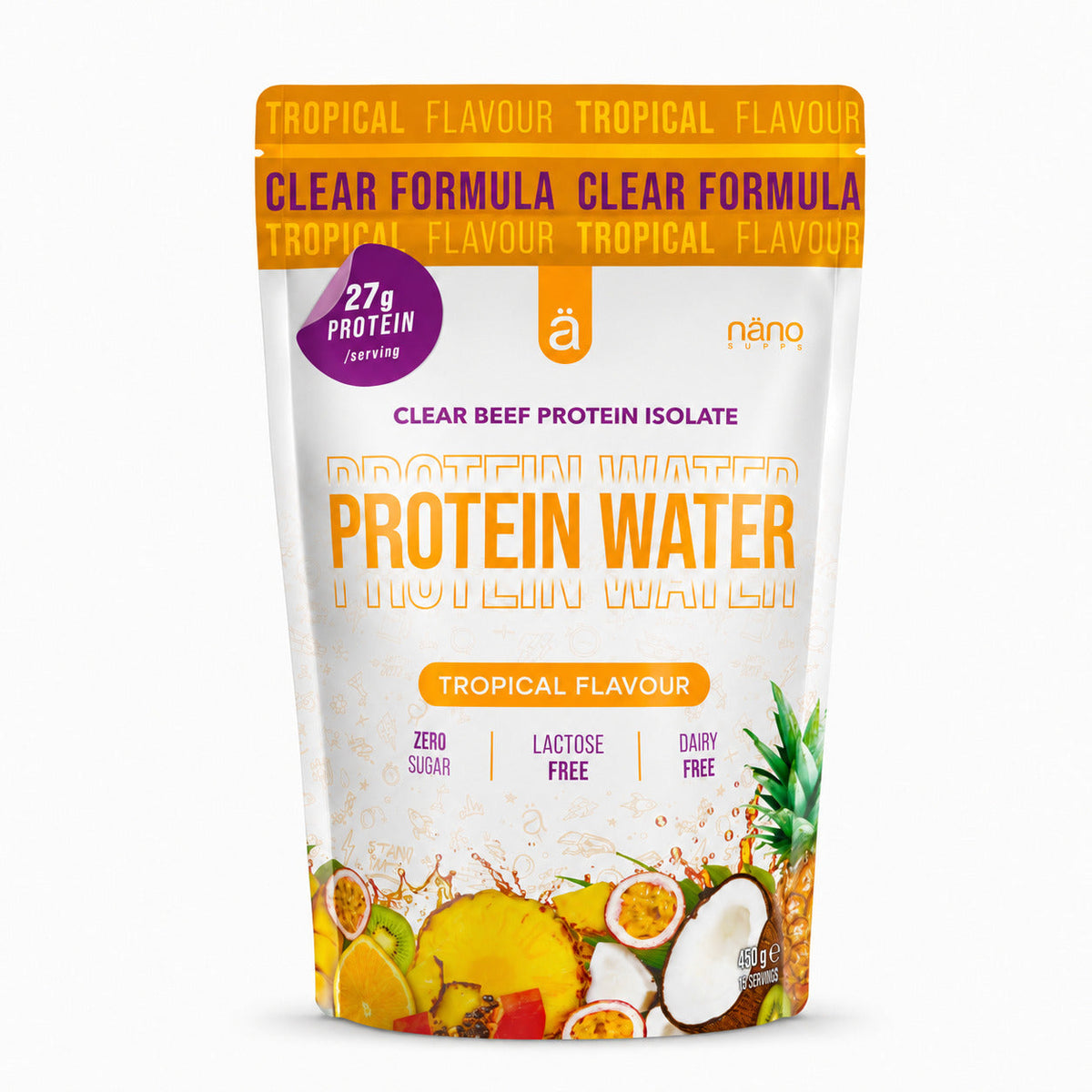 NANOSUPPS Protein Water 450 g Tropical