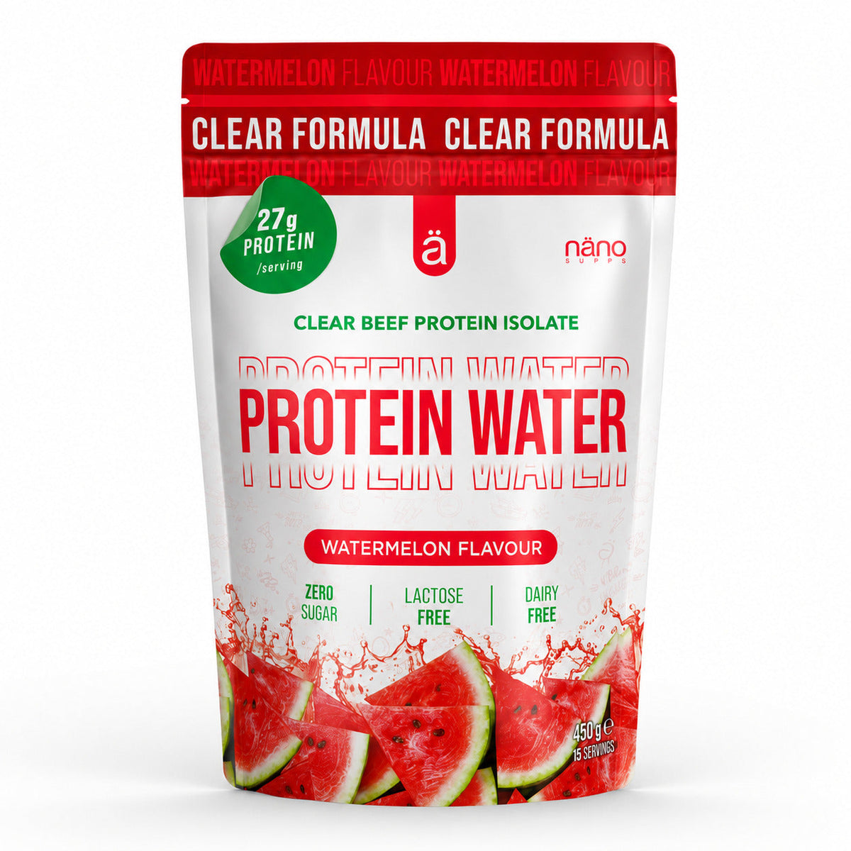 NANOSUPPS Protein Water 450 g Wassermelone