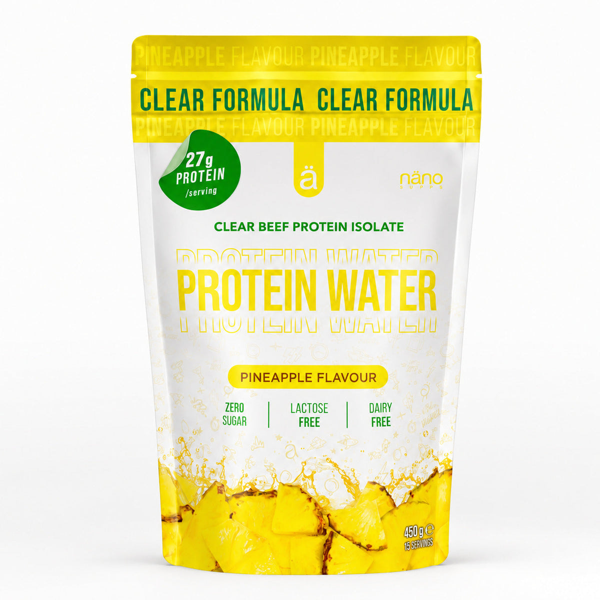 NANOSUPPS Protein Water 450 g Ananas
