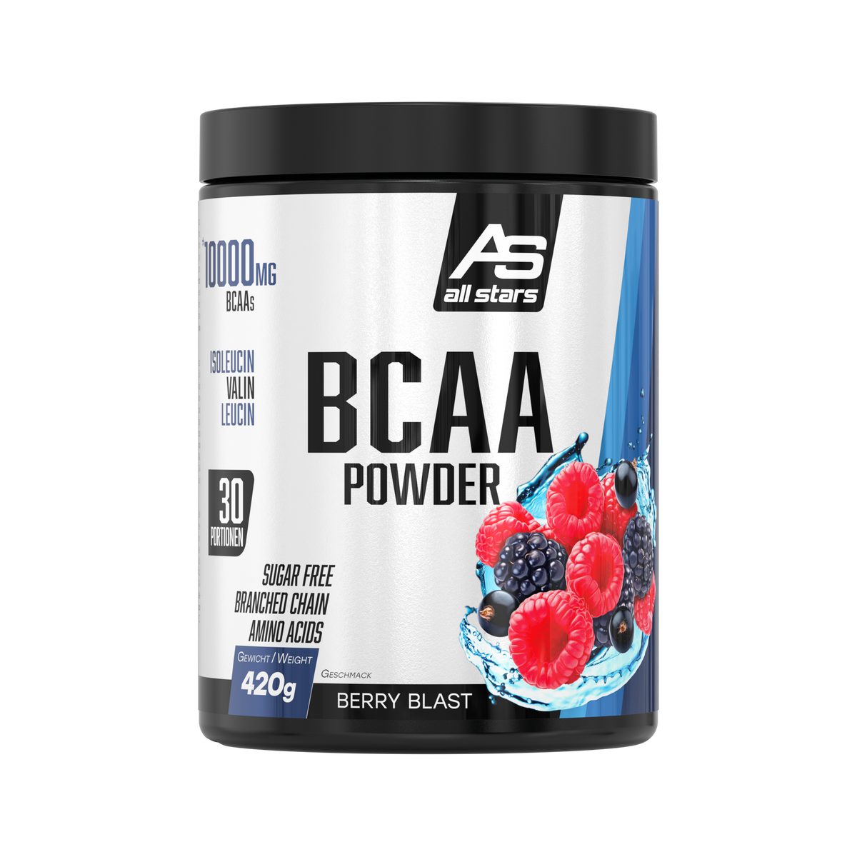 ALL STARS BCAA Powder 420 g Berry Blast, Dose Vorderseite