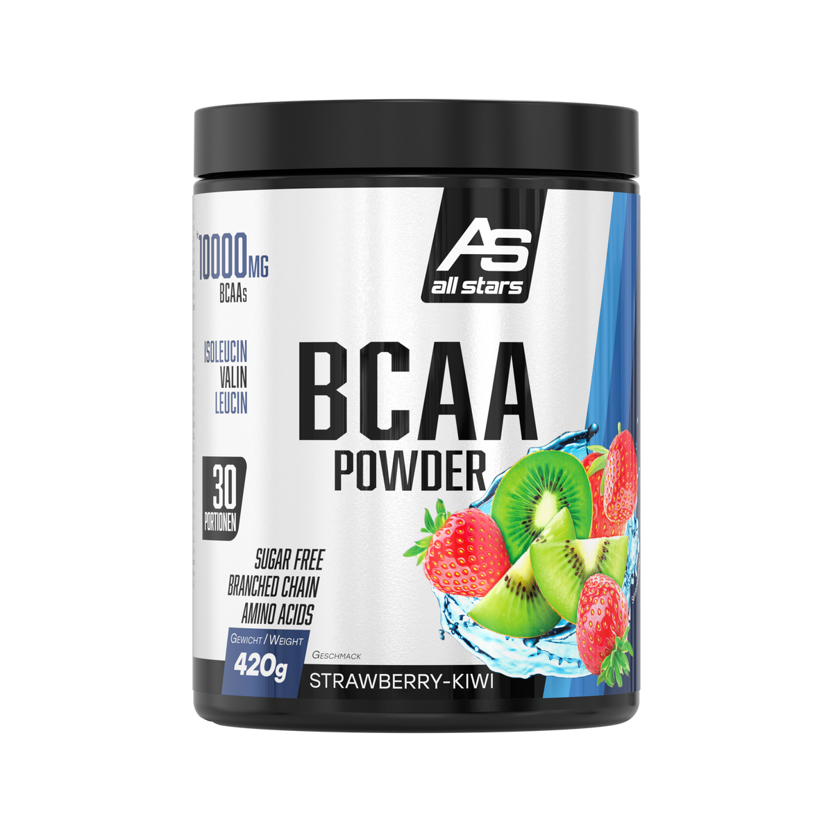 ALL STARS BCAA Powder 420 g Strawberry-Kiwi, Dose Vorderseite