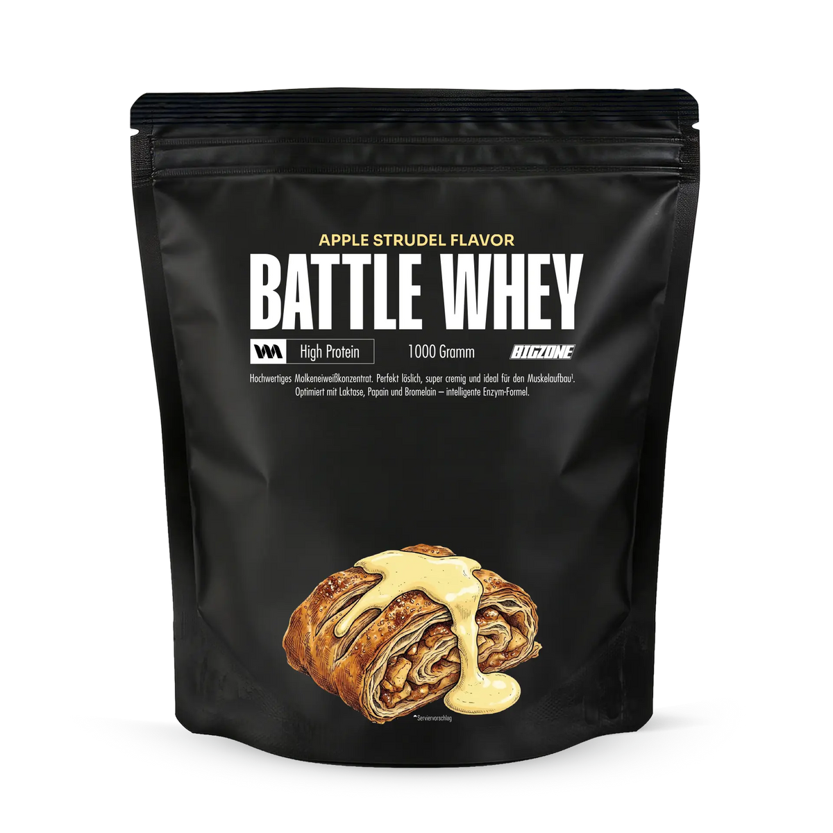 BIG ZONE Battle Whey - 1000 g Apfelstrudel