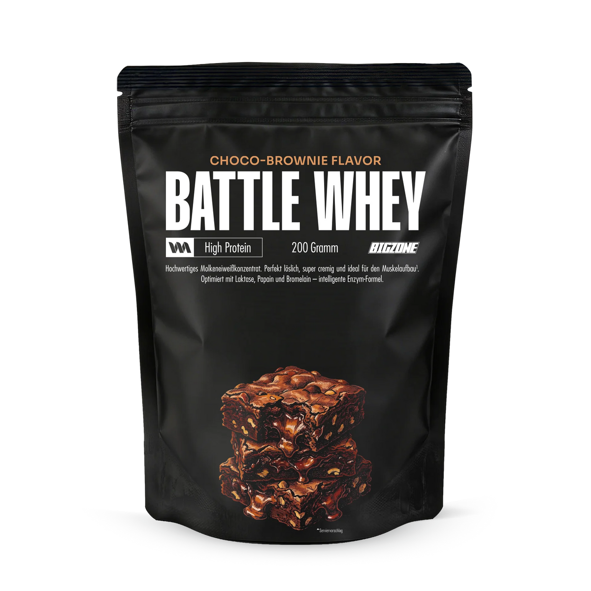 BIG ZONE Battle Whey Mini - 200 g Schoko Brownie