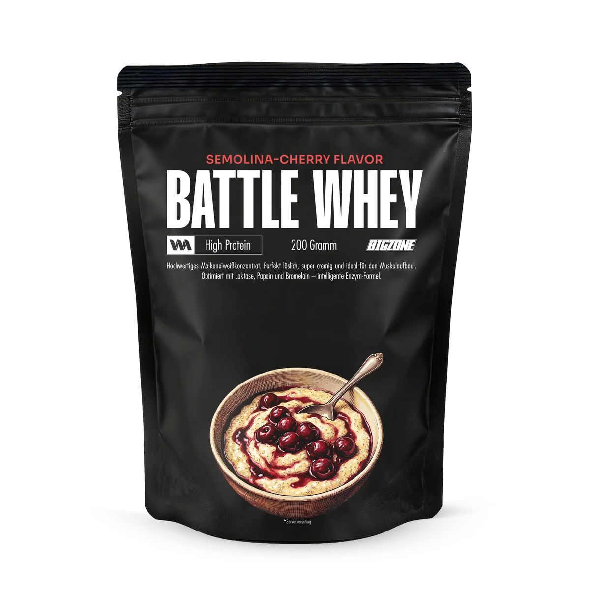 BIG ZONE Battle Whey Mini - 200 g Grießbrei-Kirsch