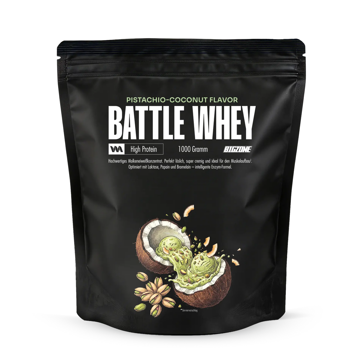 BIG ZONE Battle Whey - 1000 g Pistazie Kokos