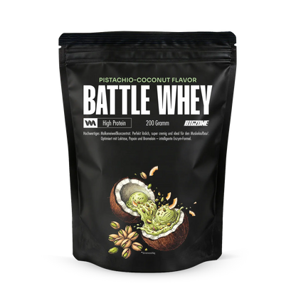 BIG ZONE Battle Whey Mini - 200 g Pistazie Kokos