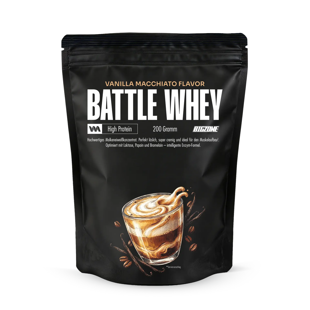 BIG ZONE Battle Whey Mini - 200 g Vanilla Macchiato