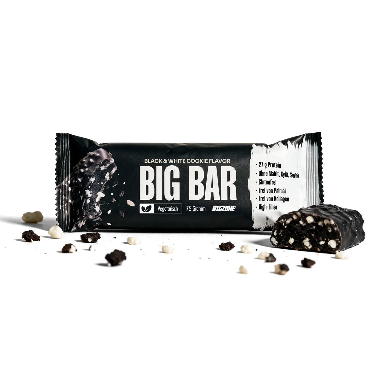 BIG ZONE Big Bar - 75 g Black & White Cookie