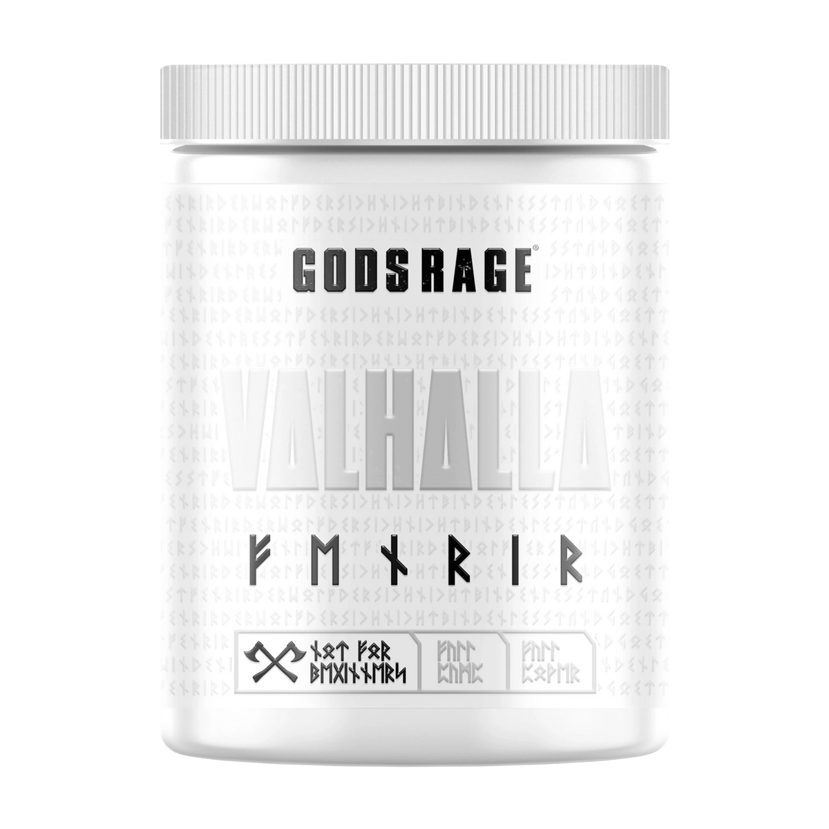 GODSRAGE Valhalla Fenrir White Pump 500 g, Dose Vorderseite