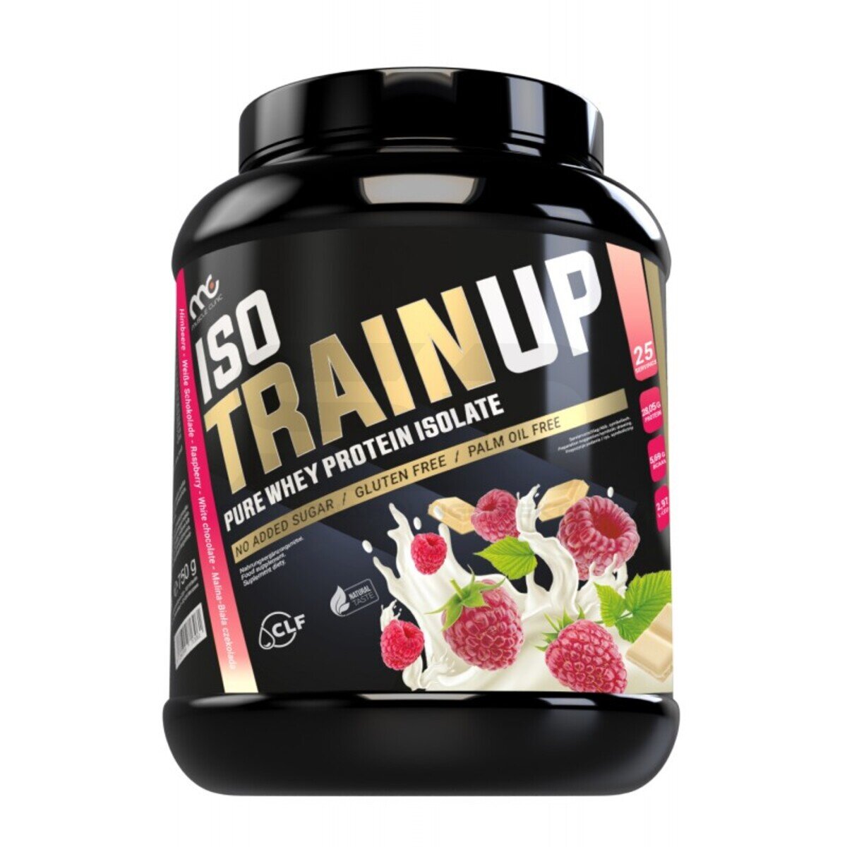 MUSCLE CLINIC Isolate TrainUp 750 g Raspberry White Chocolate