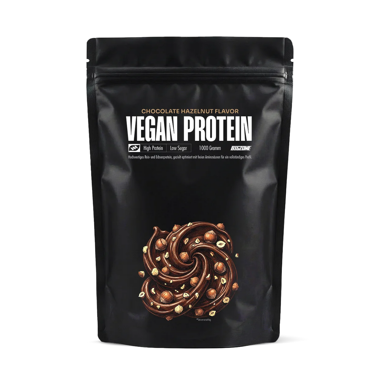 BIG ZONE Vegan Protein - 1000 g Schoko Haselnuss